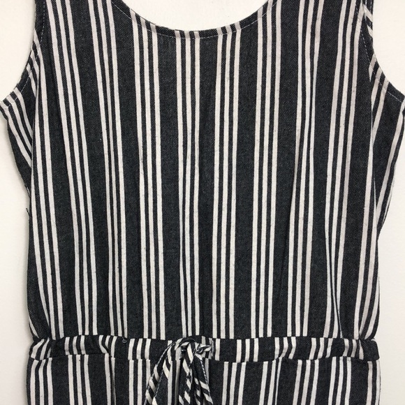 Drew Striped Jogger Jumpsuit Sleeveless Charcoal Grey Small - Picture 4 of 8
